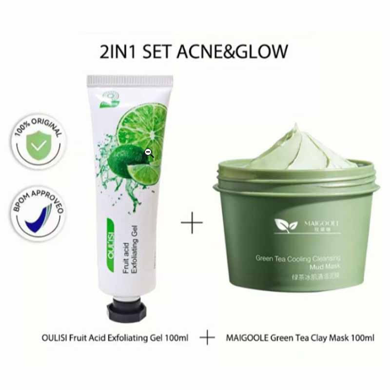 BG-SKIN- ‼️PROMO‼️ Mask Organic / CINDYNAL x OULISI Fruit Acid EXPOLIATING GEL / Masker Wajah / Mask