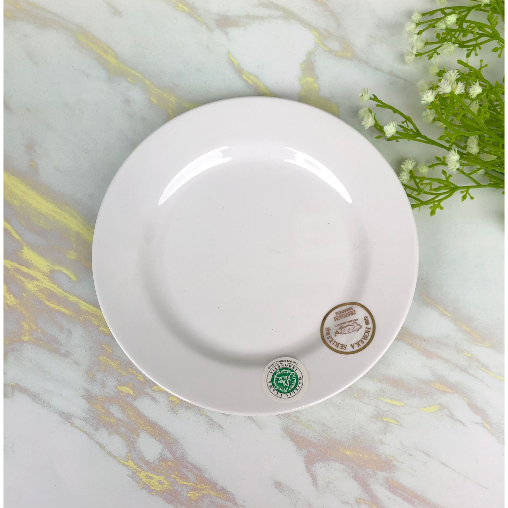 PIRING CANTIK P5407 Piring Ceper Bulat 7 inc Putih Horeka Golden Dragon