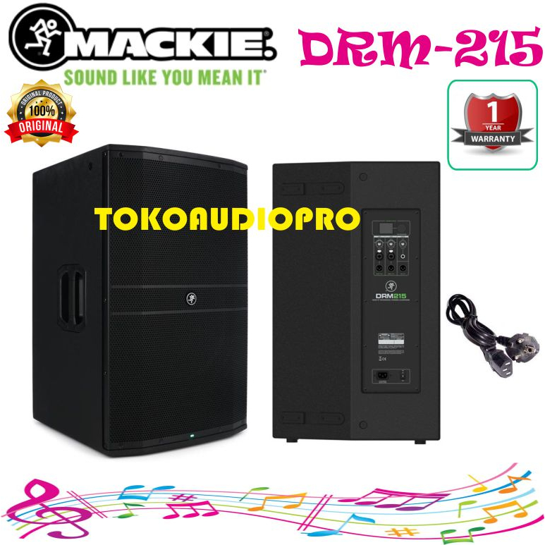 Speaker Mackie Mackie DRM215 1600W 15 inch Powered Speaker Aktif drm-215