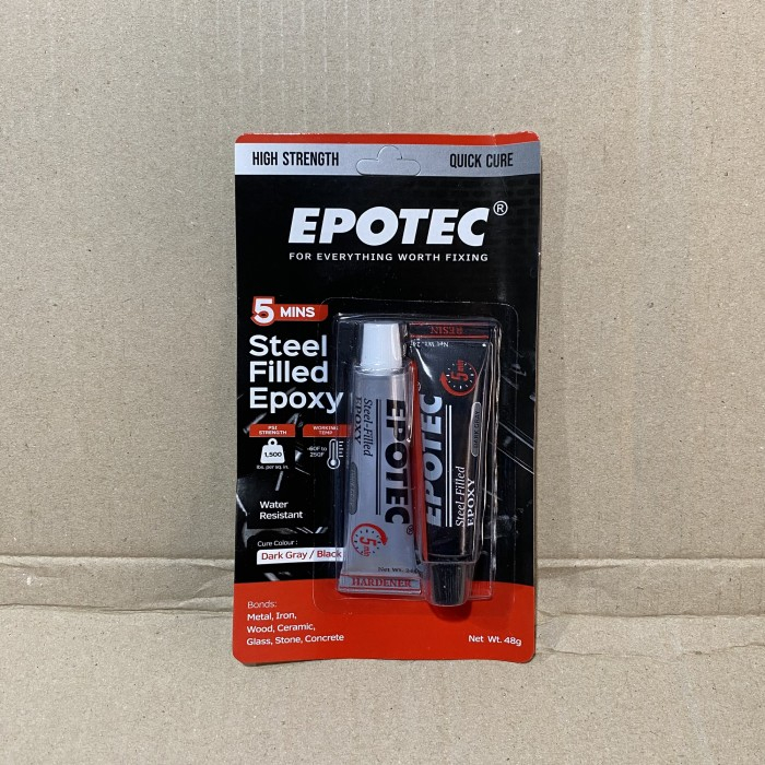 

Lem EPOTEC lem besi 5menit Steel Filled Epoxy ( pcs )