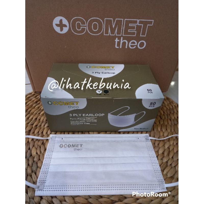 COMET Masker Medis 3Ply Earloop White Original (1 box 50 pcs)