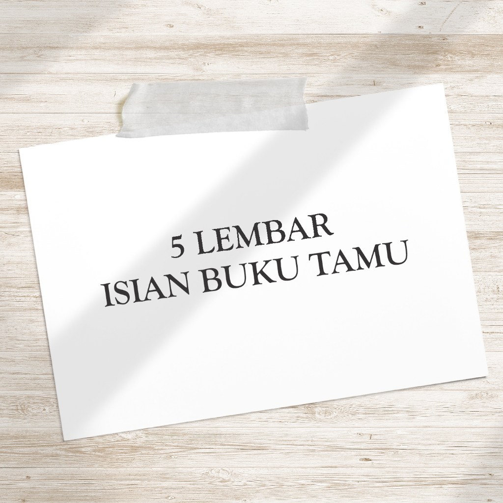 

TAMBAH ISIAN BUKU TAMU 5 LEMBAR (160 TAMU)