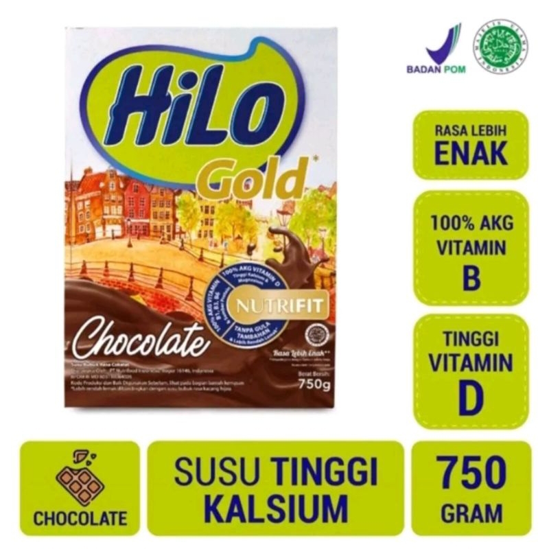 

HiLO Gold Chocolate 750 gram - Susu tinggi kalsium rendah lemak