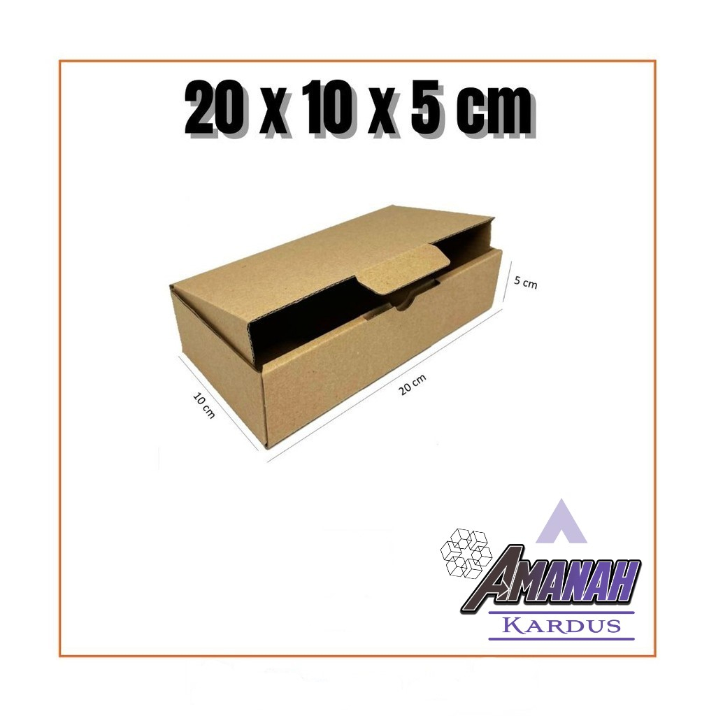 

Kardus Die Cut 20x10x5 - Karton Box Dus Packaging Hampers Pizza Kue Roti Donat Brownies Polos Murah