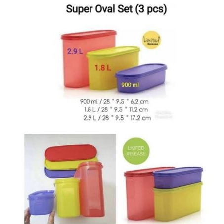 PROMO TERMURAH CUCI GUDANG Super Oval by Tupperware bekal mangkok piring tempat makan perlengkapan d