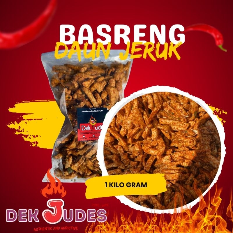 

basreng pedas daun jeruk kemasan 1 kilogram