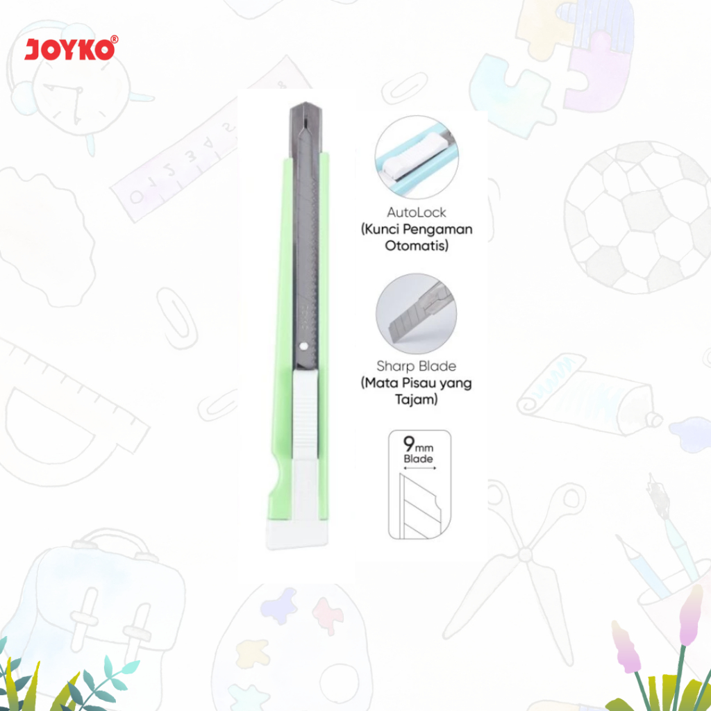 

CUTTER / PISAU UKIR / CUTTER A-300A GREEN / A300A GREEN JOYKO (PCS)