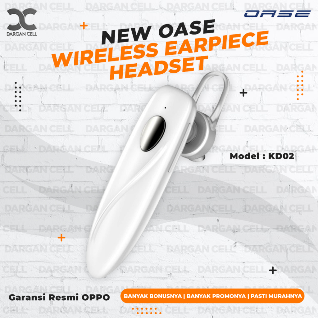 OASE WIRELESS EARPIECE HEADSET BLUETOOTH KD02 EARPHONE REALTIME ORIGINAL GARANSI RESMI