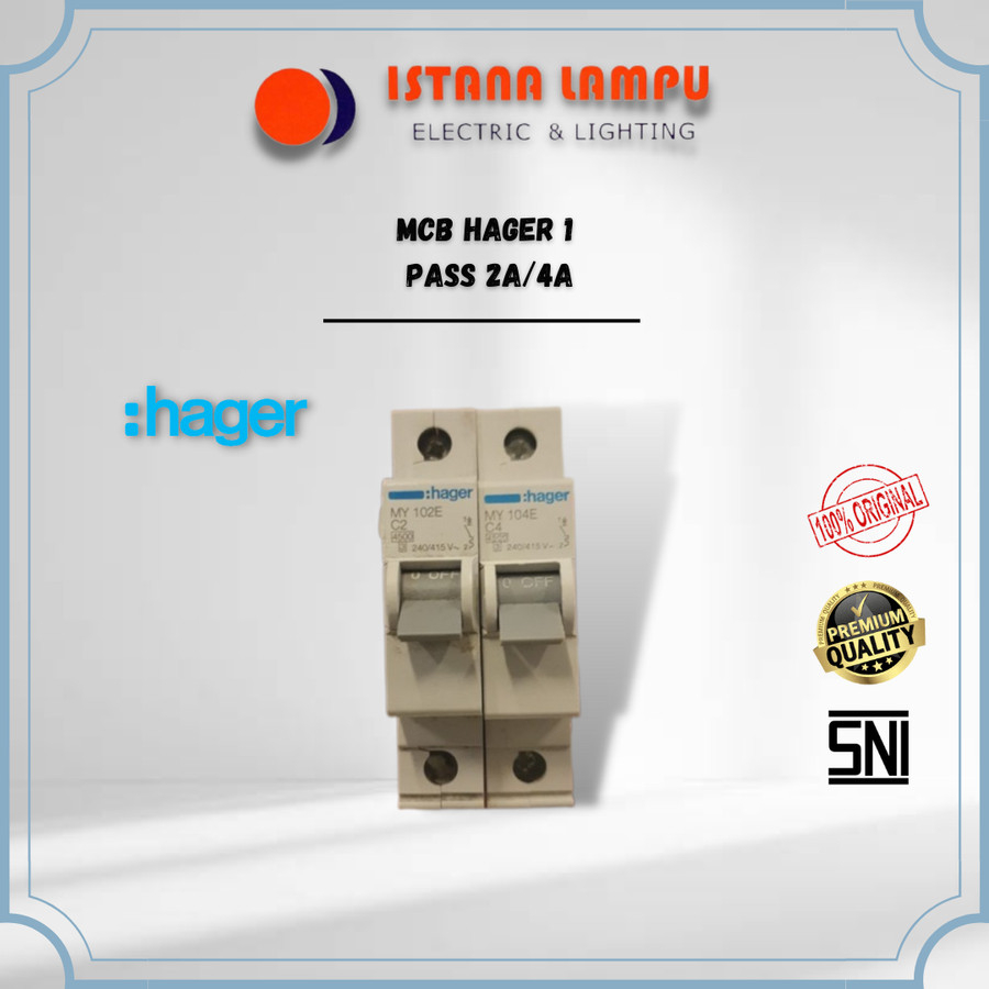 mcb hager 1 pass 2A/4A