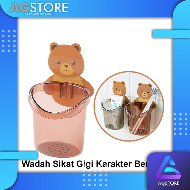 Tempat Sikat Gigi Tempel Beruang
