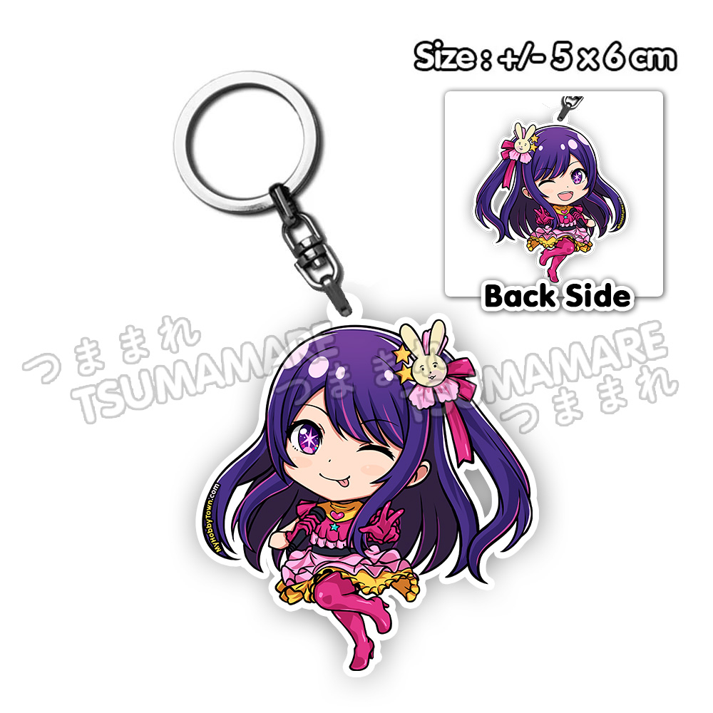 Gantungan Kunci Acrylic Anime Oshi no Ko Ai Hoshino