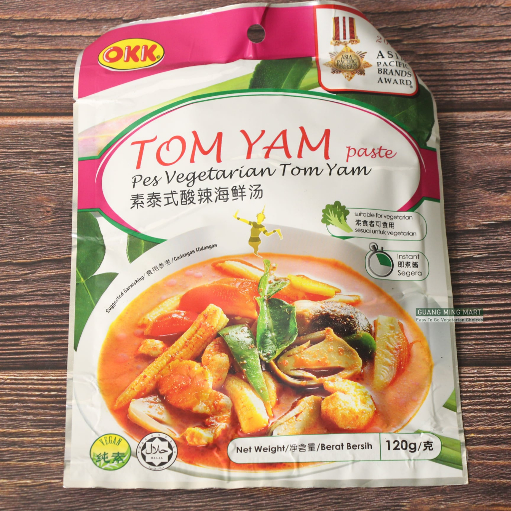 

OKK Vegetarian Instant Tom Yam Paste 120gr | Pes Vegetarian Tom Yam
