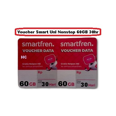 Voucher SmartFren Unlimited Nonstop 60GB 30hr