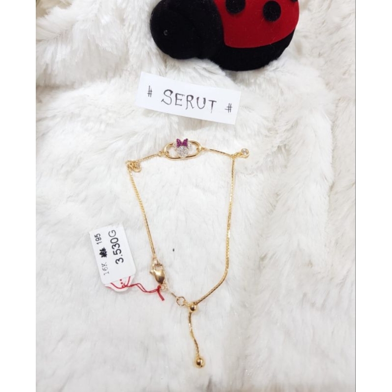 Gelang rantai emas 70 minnie serut