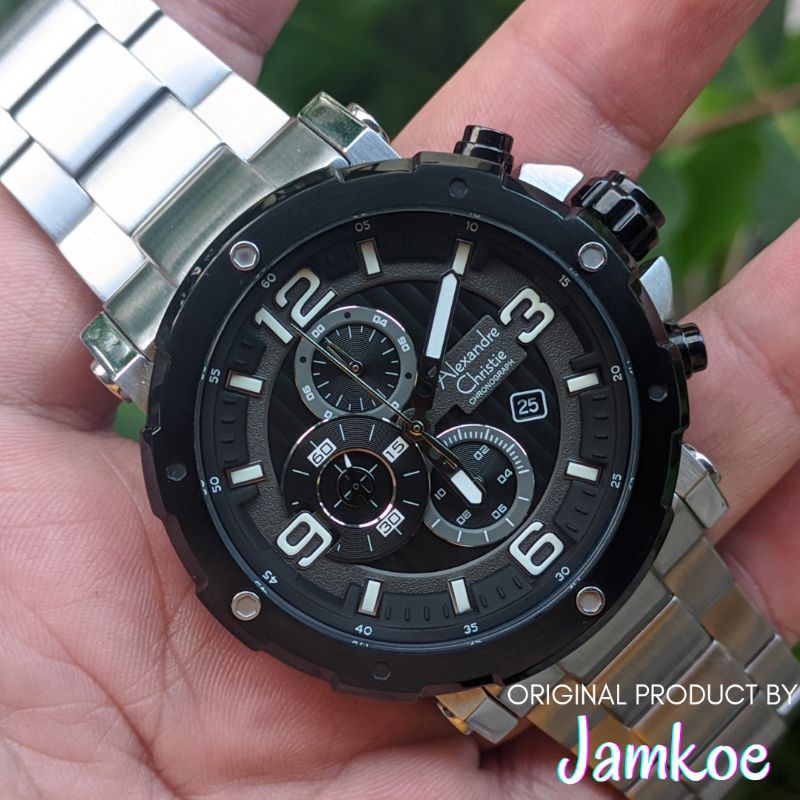 Jam Tangan Arloji Alexander Alexandre Christie Tipe 6474 MC Second Remaja Cowok Pria Analog Original