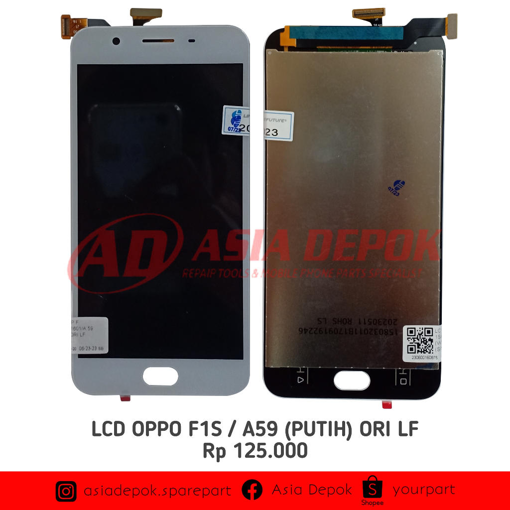 LCD OPPO F1S/A59 (PUTIH) ORI LF.