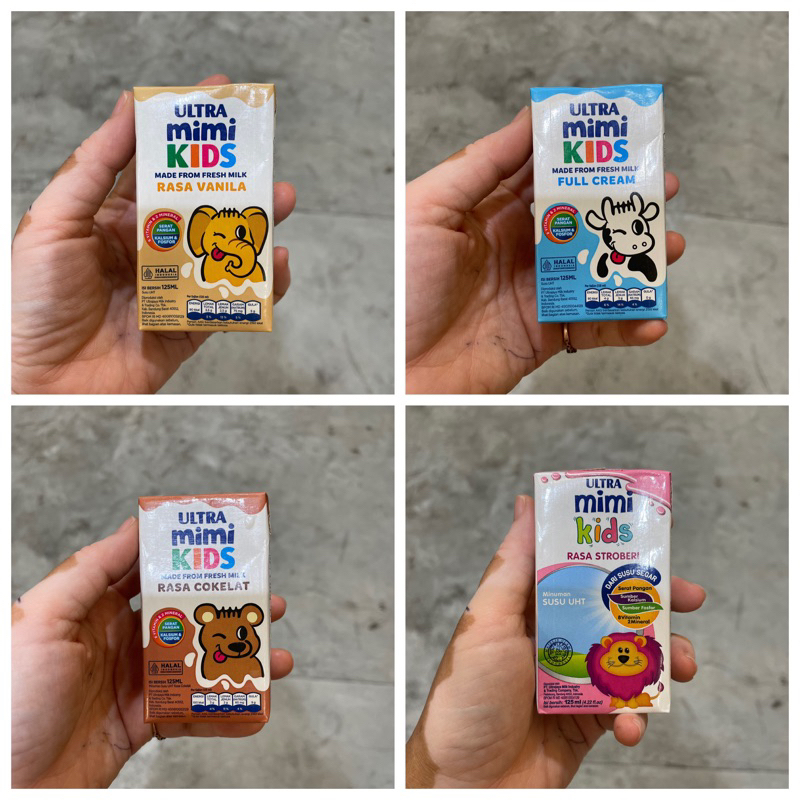 

Susu UHT ULTRA MIMI 125 ml Ultra Milk Vanila Stroberi Cokelat Full Cream