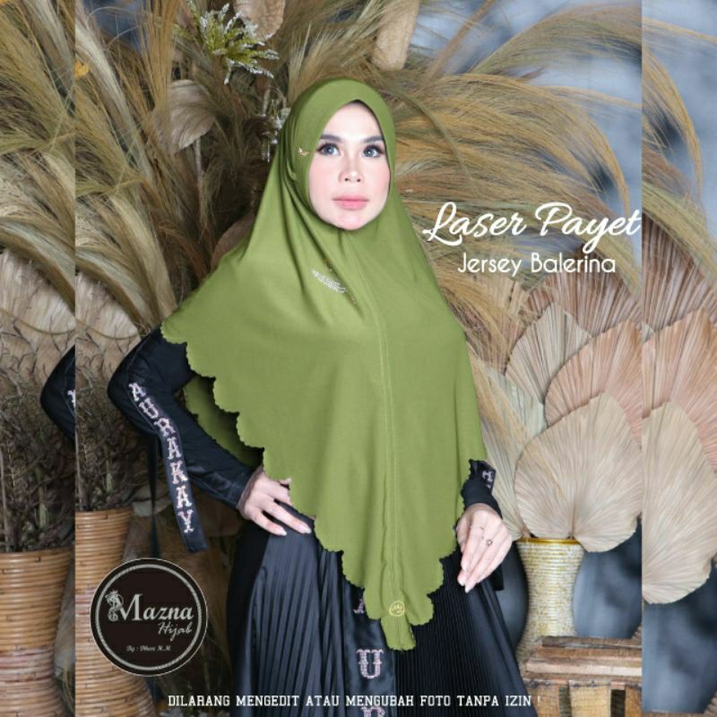 Khimar laser payet ori mazna hijab