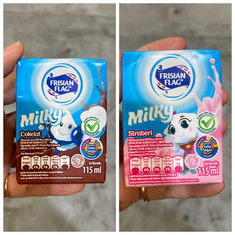 

Frisian Flag UHT Milky Chocolate Strawbery 115ml Susu Uht Milky 115ml
