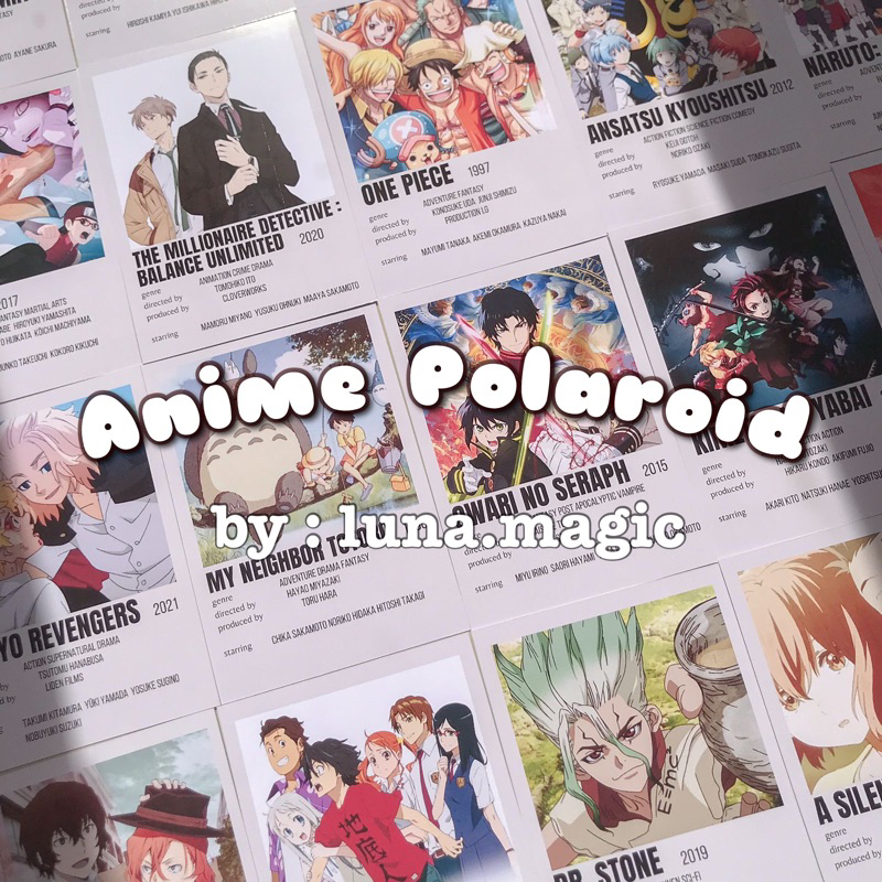 anime polaroid/anime room wall deco/anime poster minimalist/attack on titan polaroid