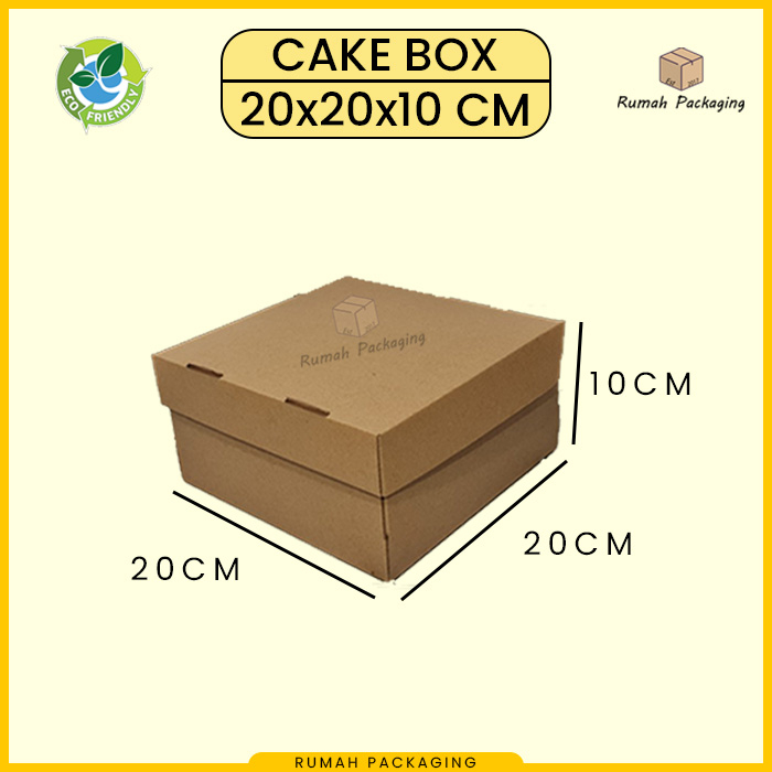 

Kardus / Cake Box / Kotak Kue Die Cut Polos 20x20x10 cm