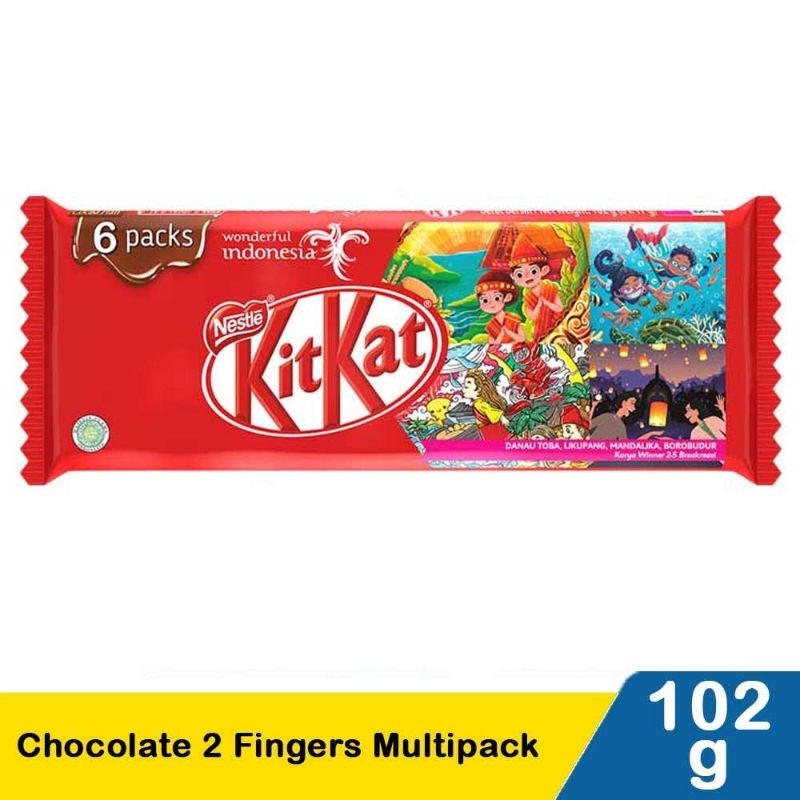 

Kit Kat Chocolate 2 Fingers Multipack 102G