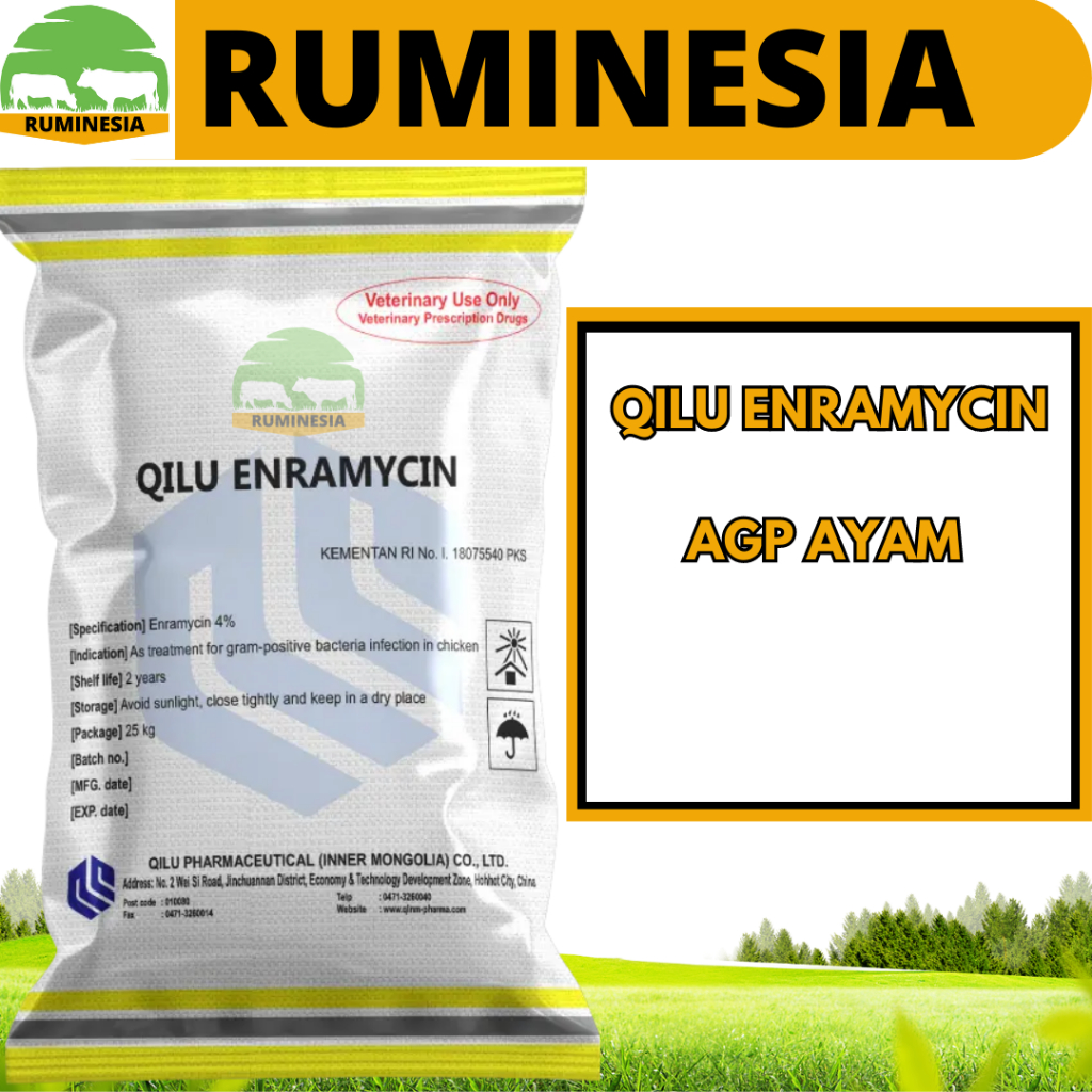QILU ENRAMYCIN 4% (AGP) - Premix Anti Microba Feed Additive Pemacu Produksi Telur