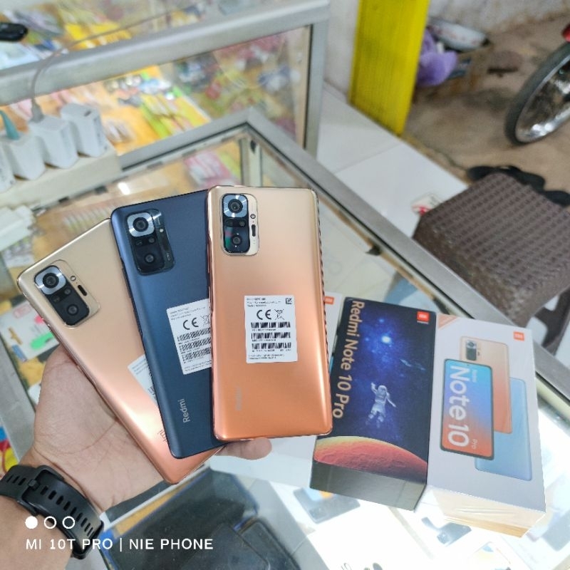 Redmi note 10 pro 8/128gb & 6/64gb bekas second fullset
