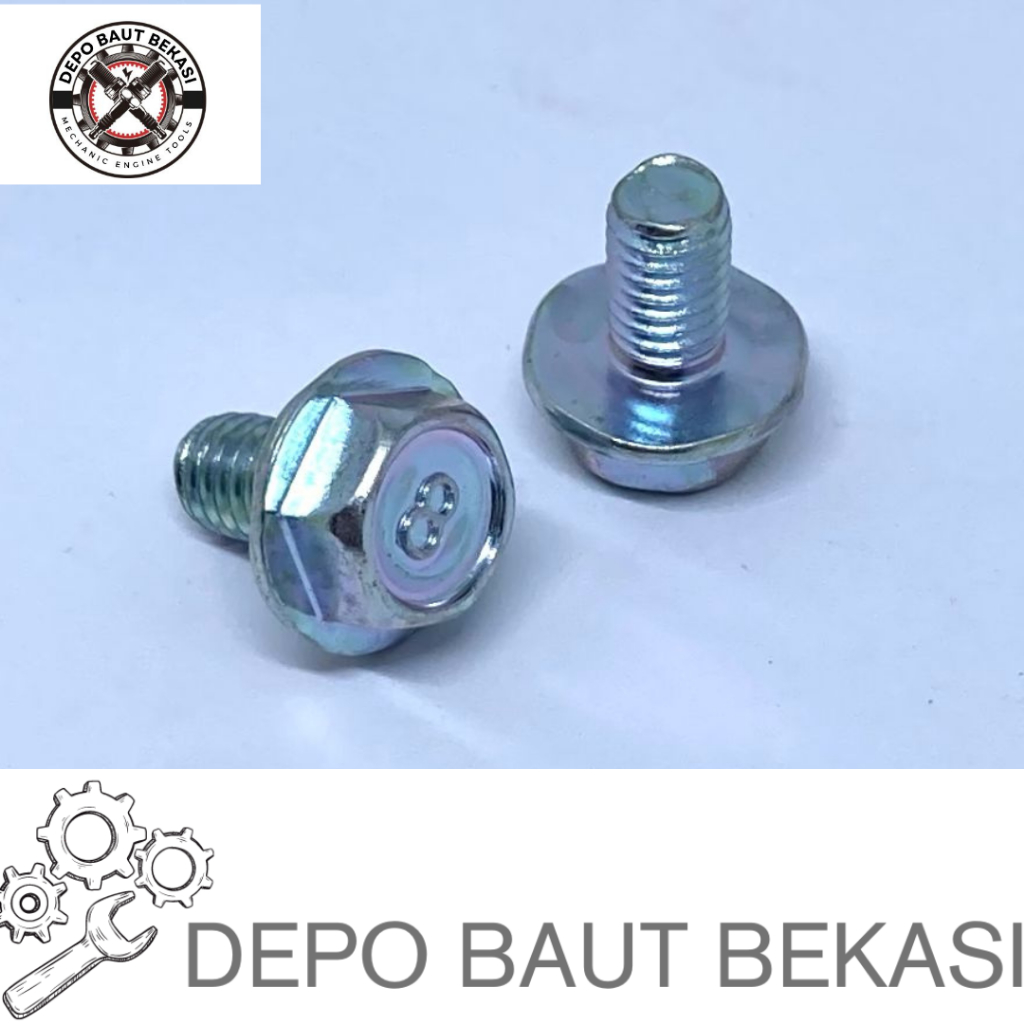 [PAKET 20 PCS] Flange Bolt 6x10 / Baut Flange 6x10 K 10