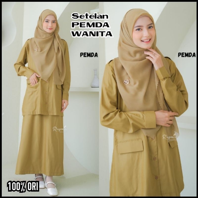 Setelan Pemda Wanita Seragam Pemda Pns Wanita Model Setelan Rok Terpisah Warna Pemda Terang Bahan To
