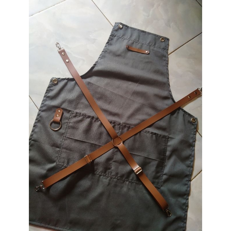 Apron celemek apron masak apron coffe apron drill apron barista murah apron chef celmek barista