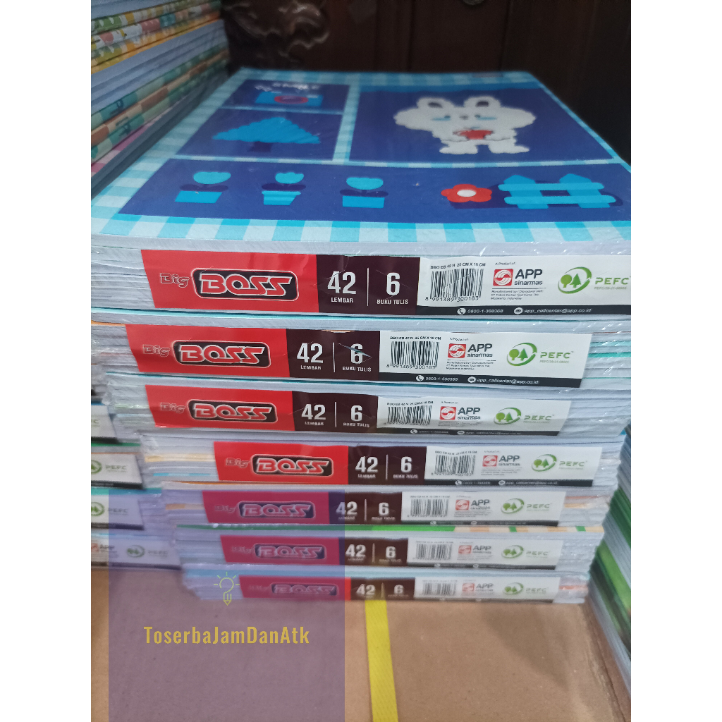 

Buku Tulis Big Boss 1 pack isi 6 buku ( 42 Halaman) / Buku Paket Sekolah / Buku Pelajar