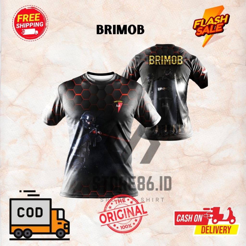 JERSEY BRIMOB FULLPRINT SUBLIME / KAOS BRIMOB DRIFIT / JERSEY BRIMOB / FULL PRINTING