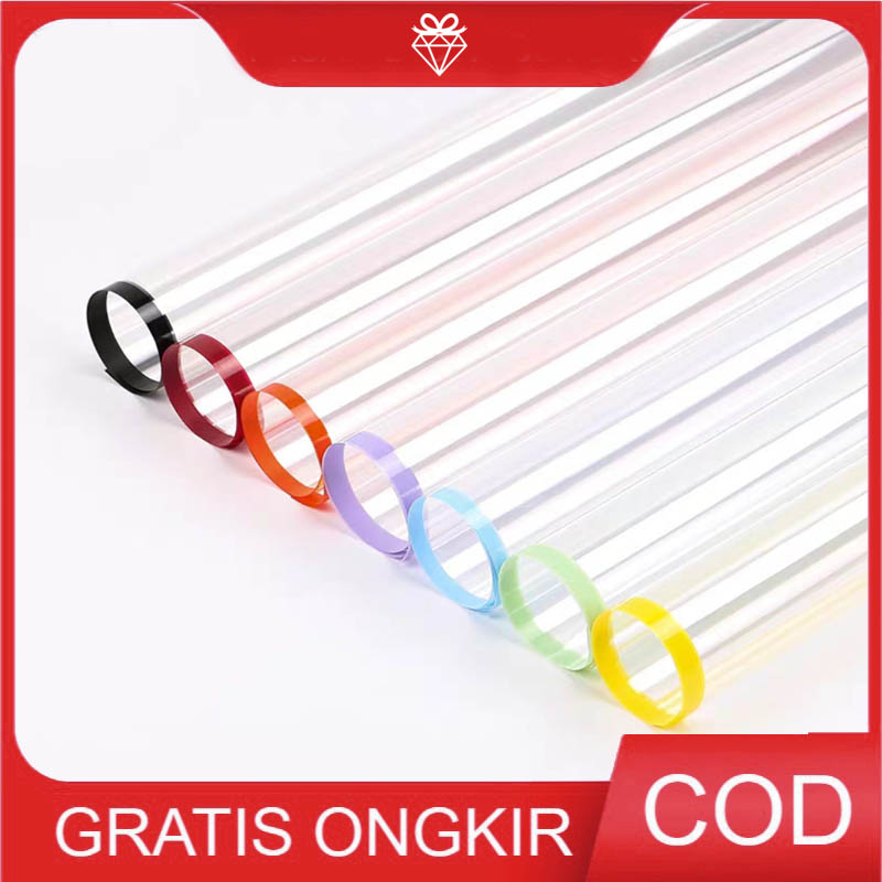 

1LEMBAR Korean Wrapping Transparant List Color - Bahan Buket W017