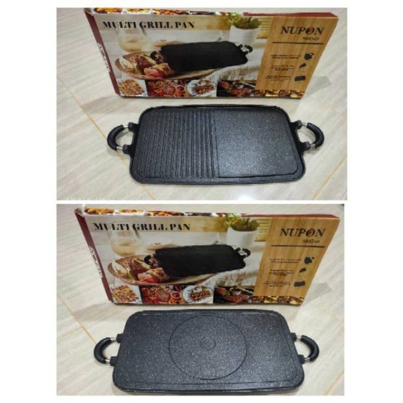 Multi Grill Pan Nupon NMG-01 Teflon Keramik pemanggangan anti lengket