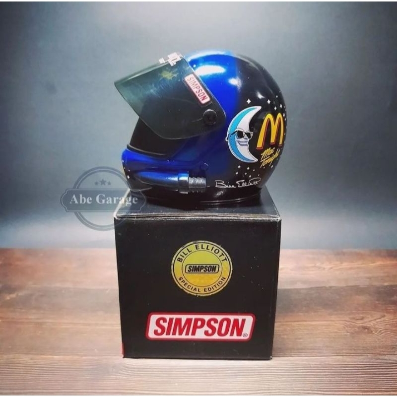 Helm miniatur figure Helm Nascar Bill Elliott Simpson