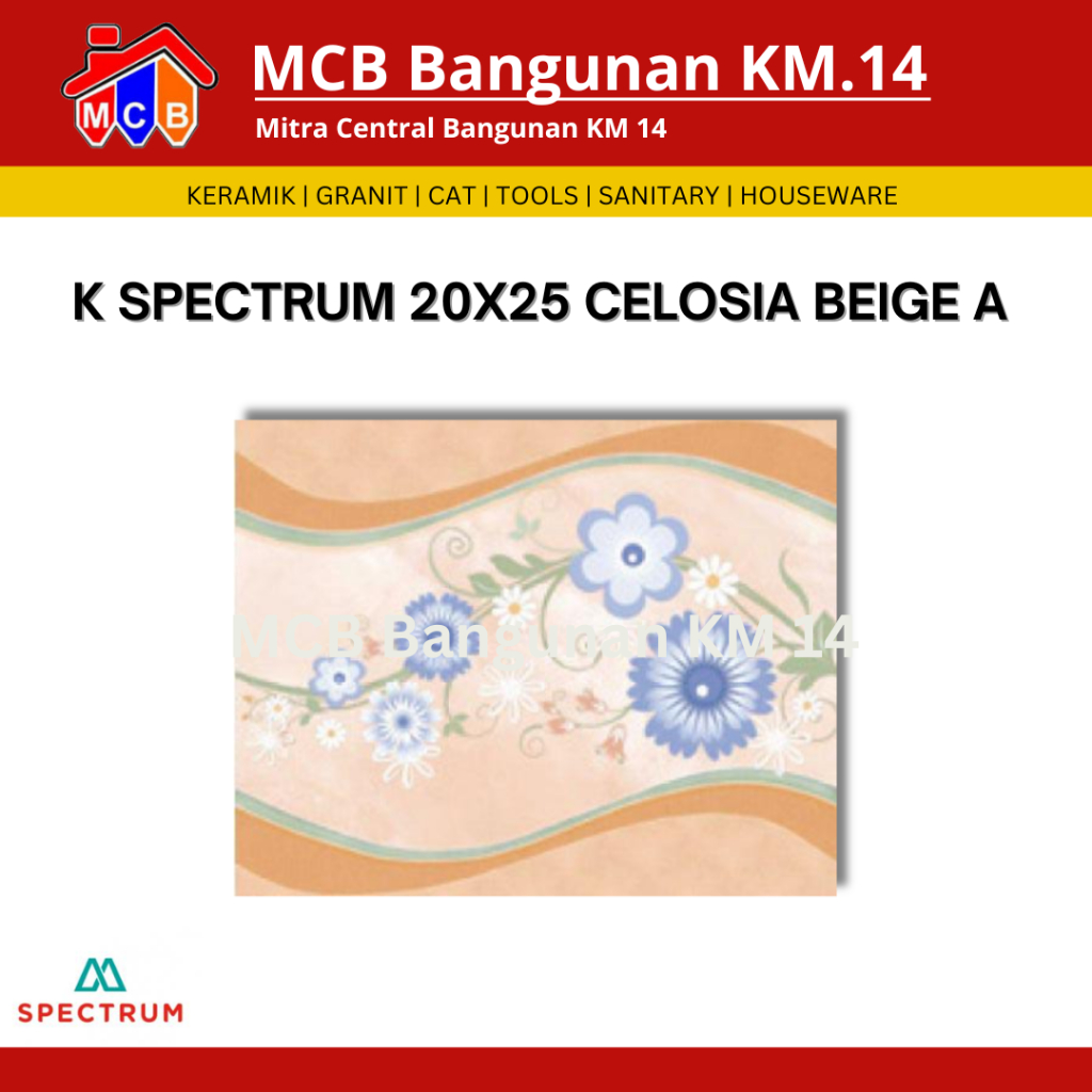 KERAMIK SPECTRUM 20X25 CELOSIA - KERAMIK DINDING - KERAMIK LICIN - KERAMIK UKURAN 20X25