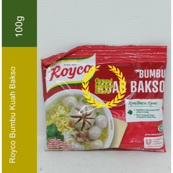 

Royco Bumbu Kuah Bakso 100 gr Bumbu Penyedap Kuah Bakso Rasa Sumsum Sapi Instan 100g