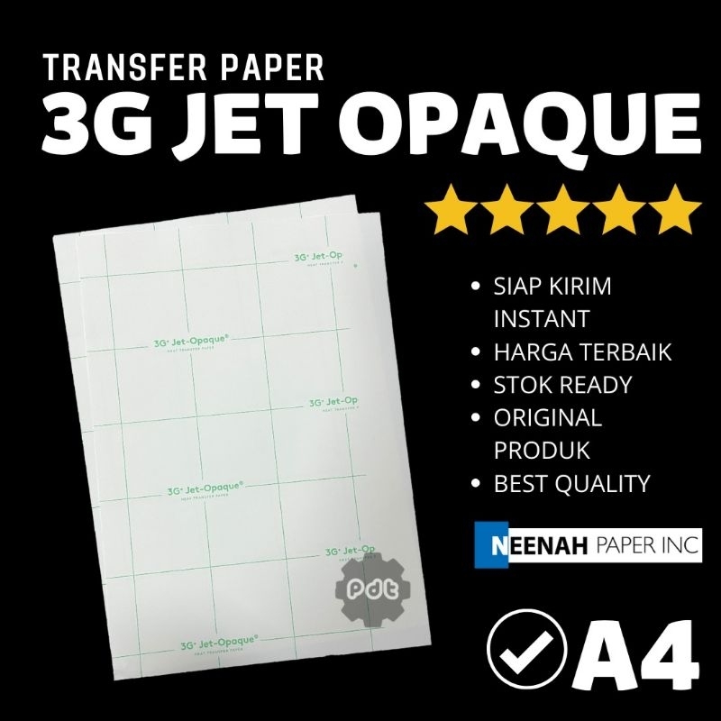 

Transfer Paper 3G OPAQUE ukuran A4 harga perlembar termurah