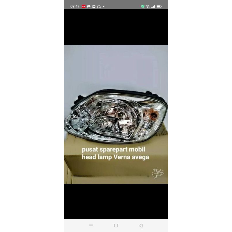 headlamp hyundai verna avega lampu besar depan head lamp