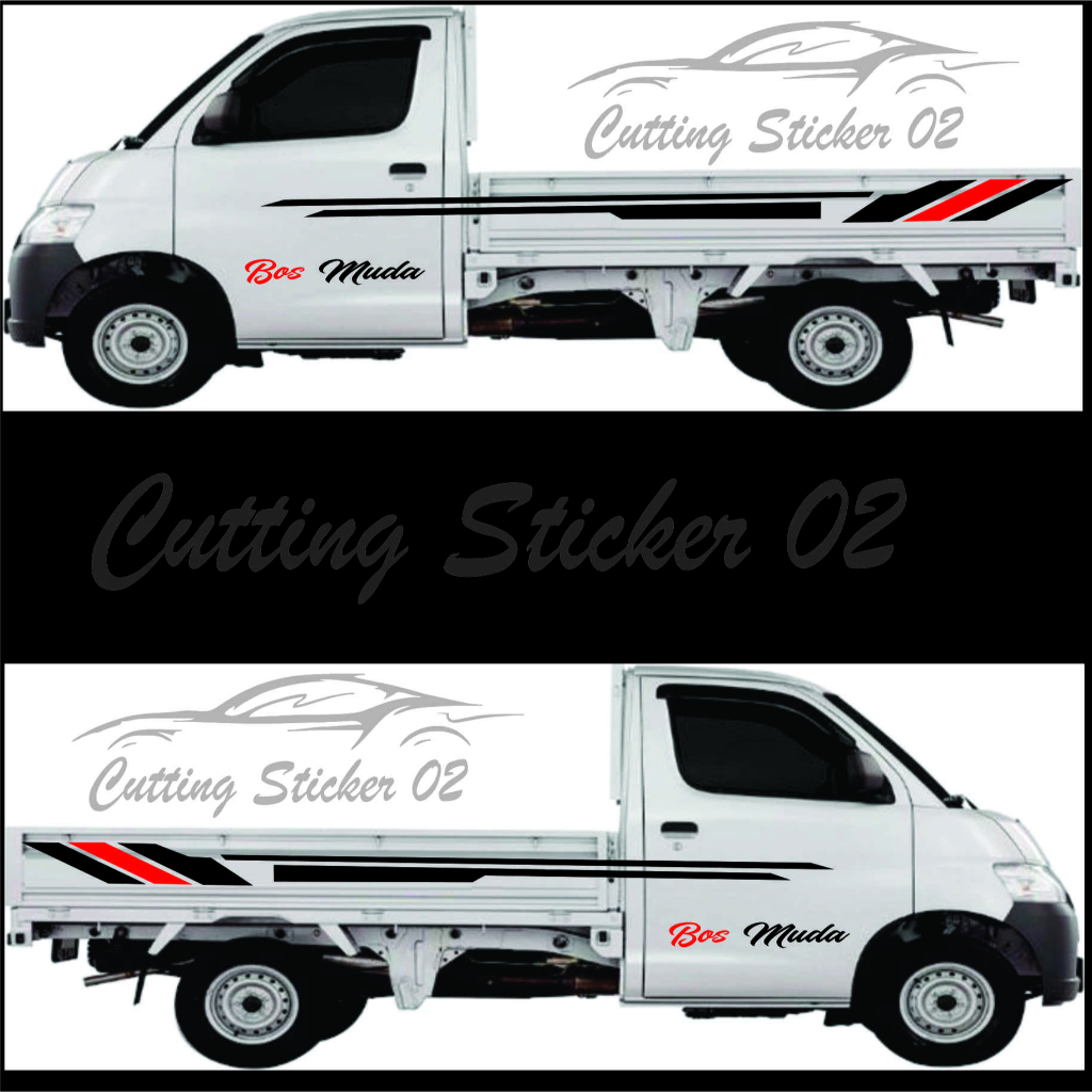 Stiker Cutting Pick Up Granmax Stiker Mobil Pick Up Daihatsu Granmax Stiker Custom Teks