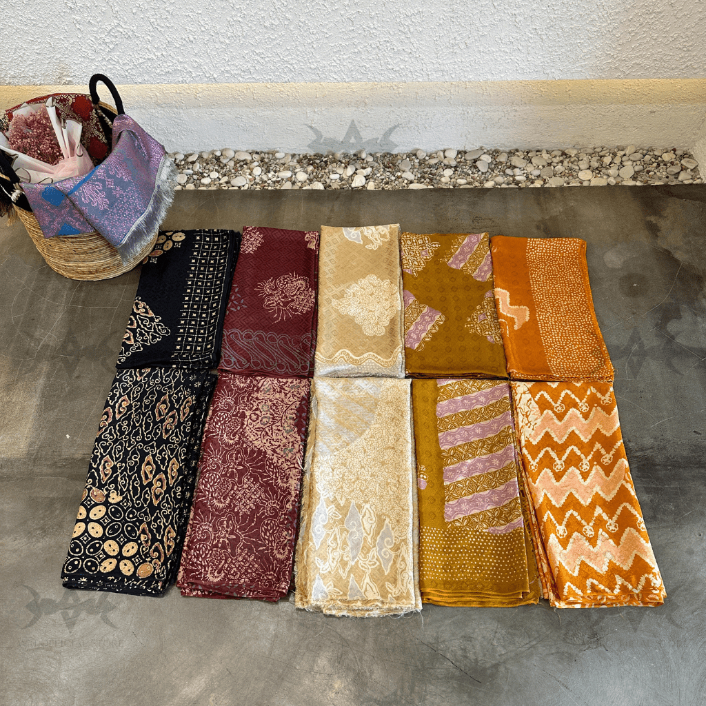 Setelan Kain Batik Viscose Motif Kamboja/ Kain Batik Setelan