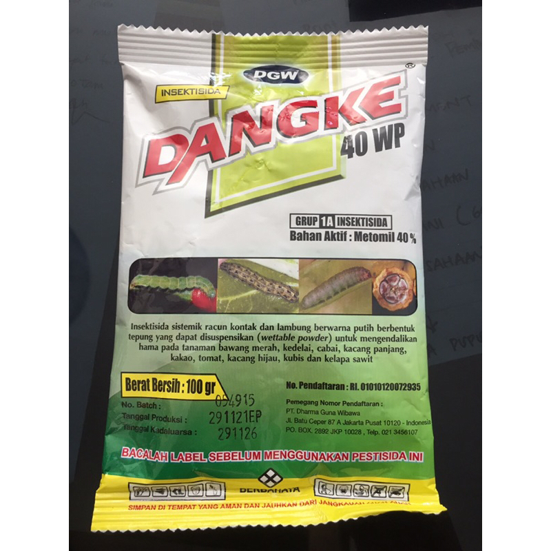 DANGKE insektisida dengan bahan aktif metomil 40%