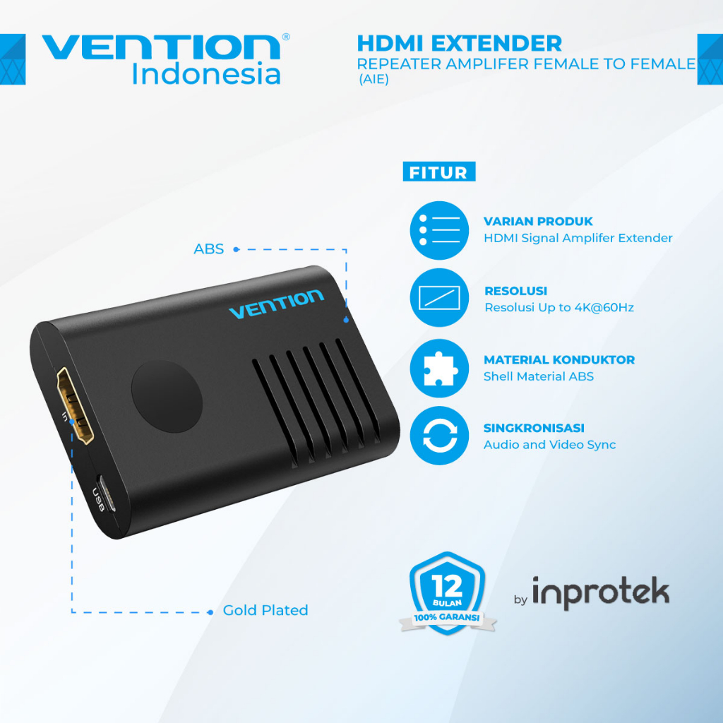 Vention HDMI Extender Repeater Amplifier Female to Female