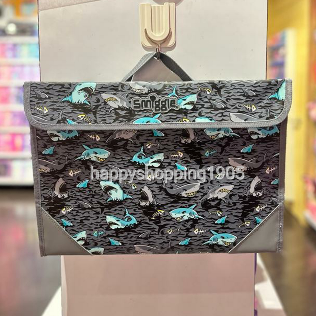 

SMIGGLE WILD SIDE FOLIO BAG SHARK - TAS FOLIO SMIGGLE - SMIGGLE WILD SIDE BOOK BAG
