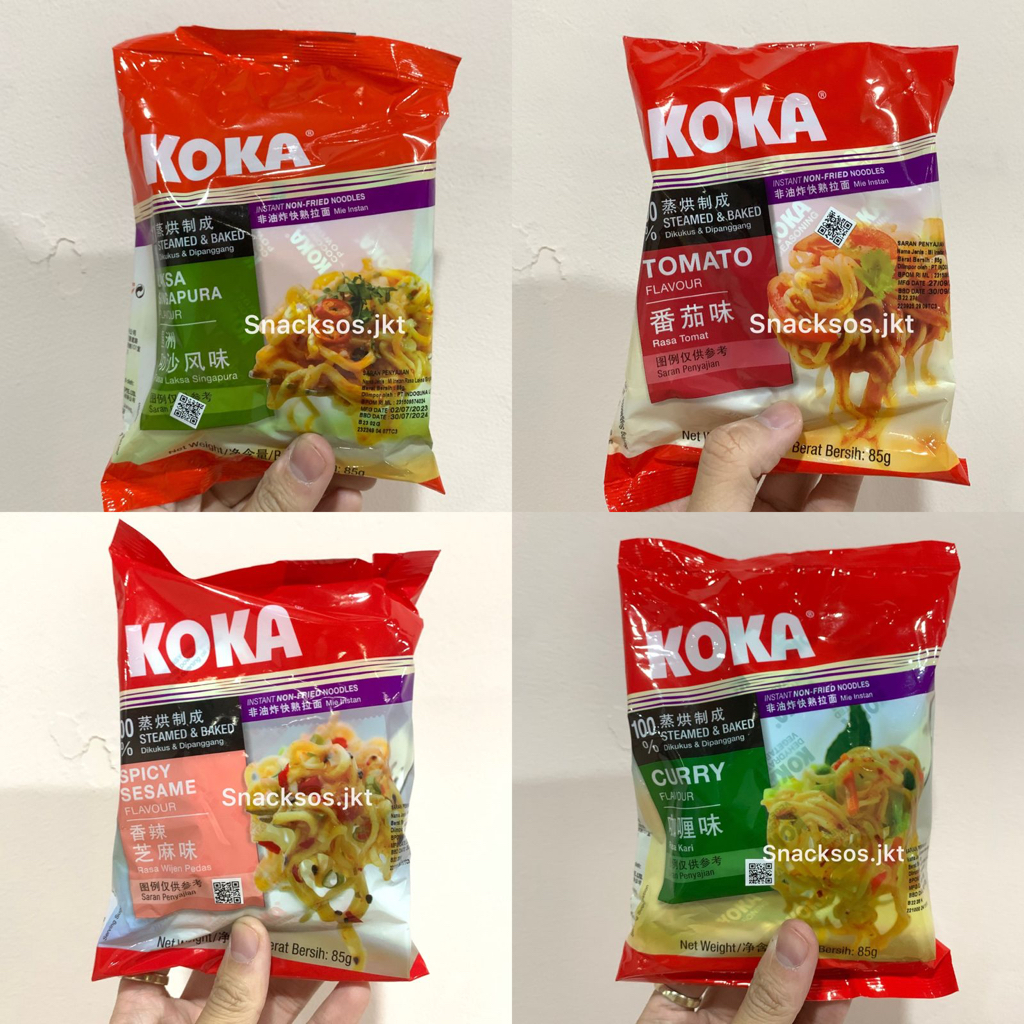 

[NON FRIED NOODLES] KOKA NON FRIED 100% STEAMED & BAKED NOODLES CURRY / TOMATO / LAKSA SINGAPORE / SPICY SESAME