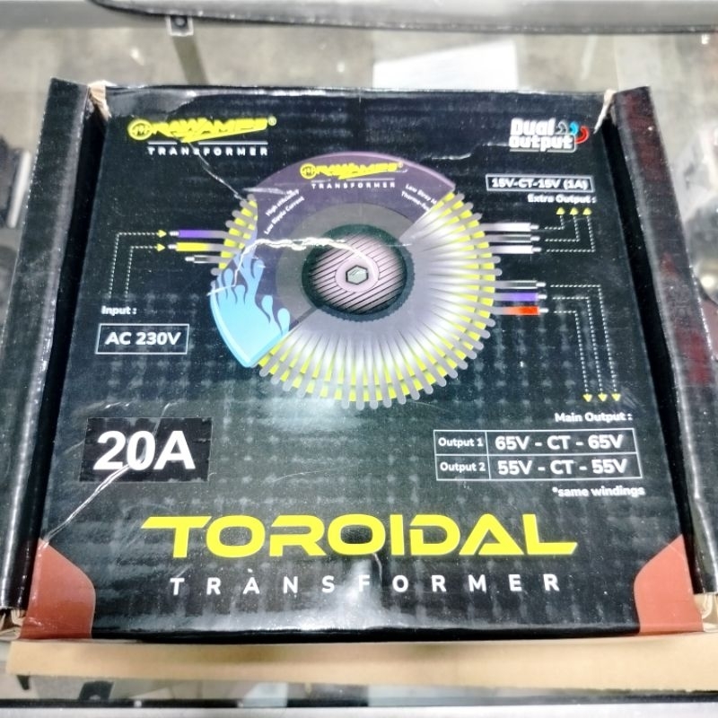 Trafo Donat/Toroid RAW Transformer 20A CT 65V