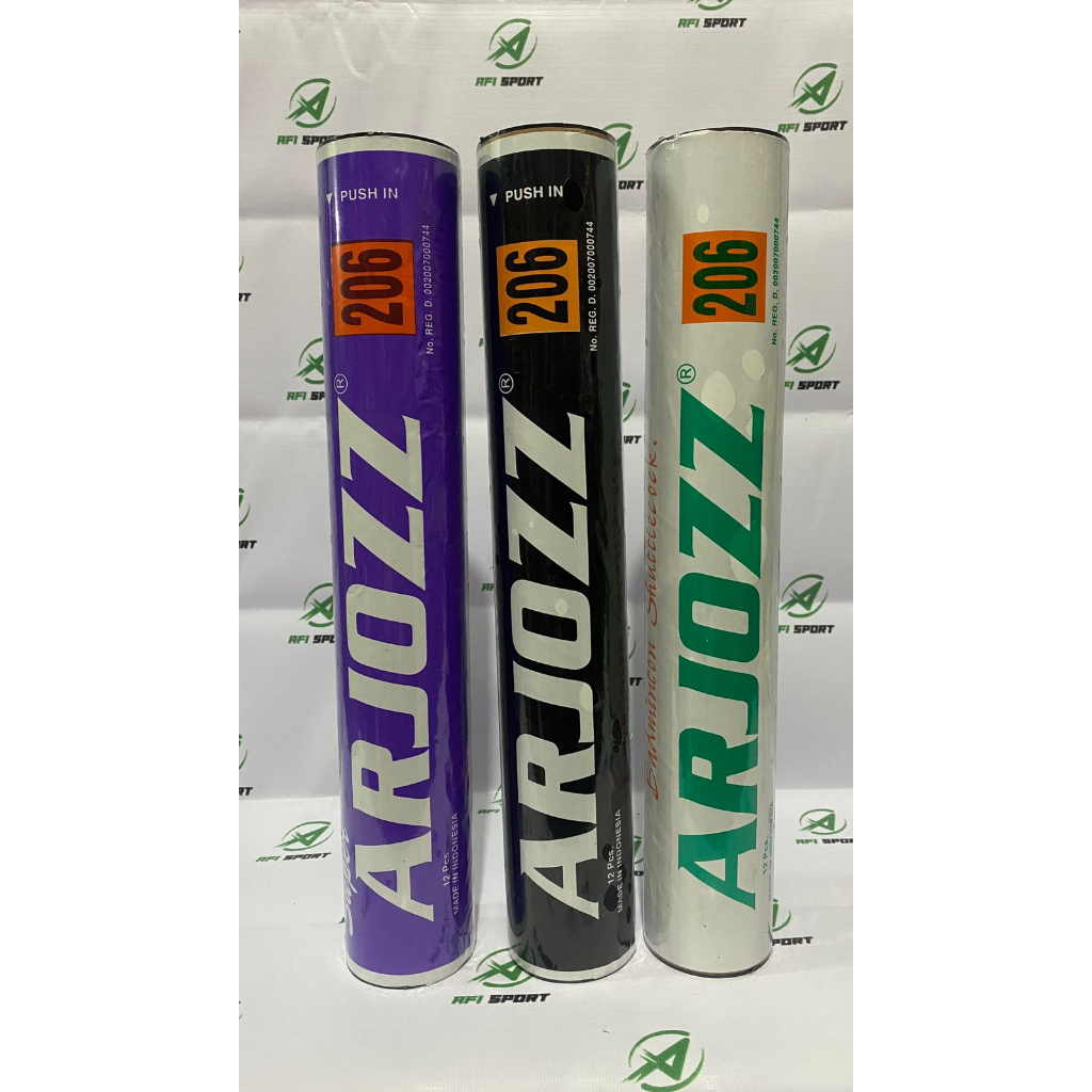 Shuttlecock Arjozz Ungu Hitam Hijau Kok Badminton Bulu Tangkis