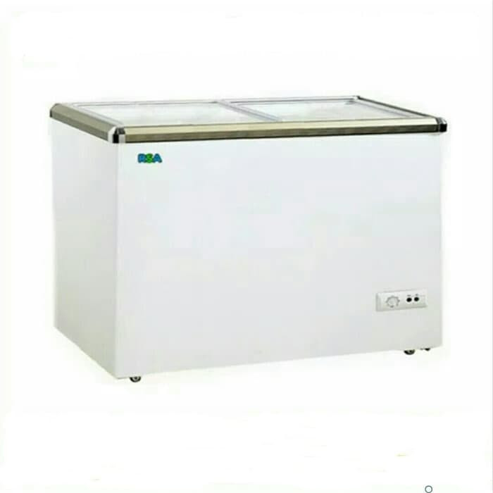RSA XS-320 Sliding Flat Glass Freezer [Chest Freezer Kaca 300 Liter]