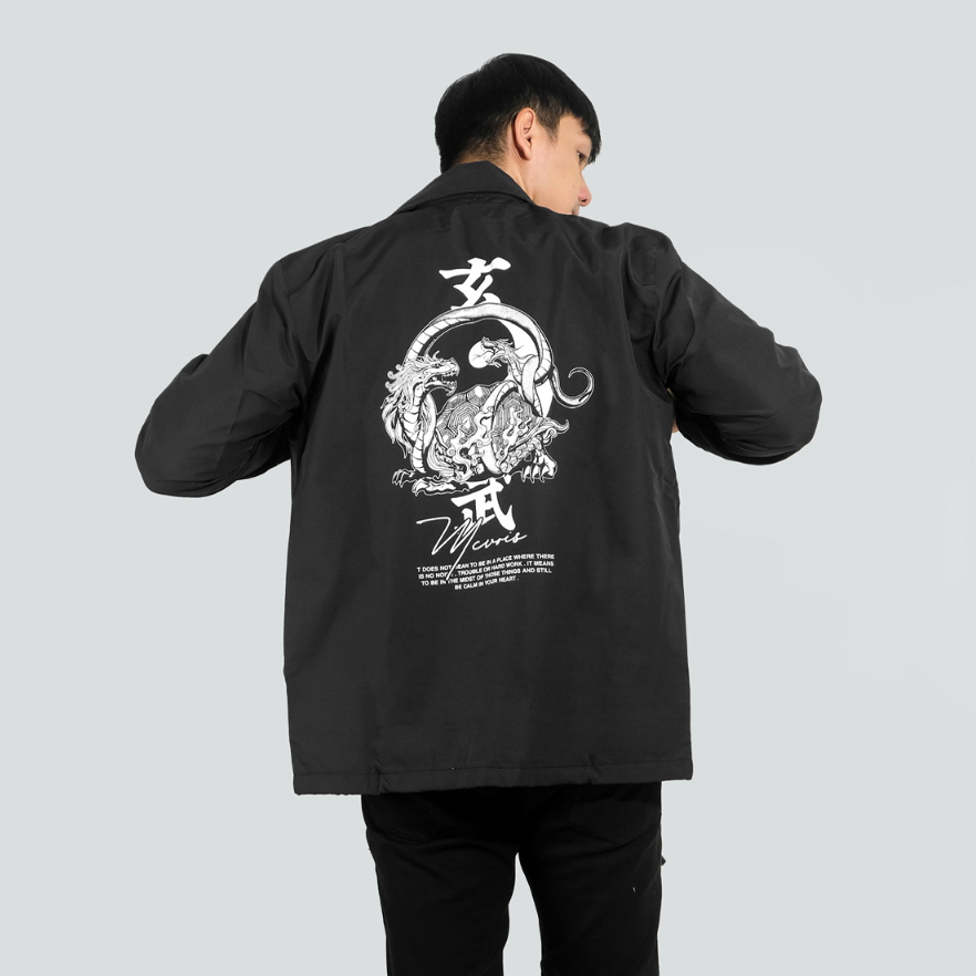 Jaket Coach Japan Moon Dragon Black
